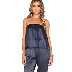 Ella Moss Izzy strapless jumpsuit in black NWT chic